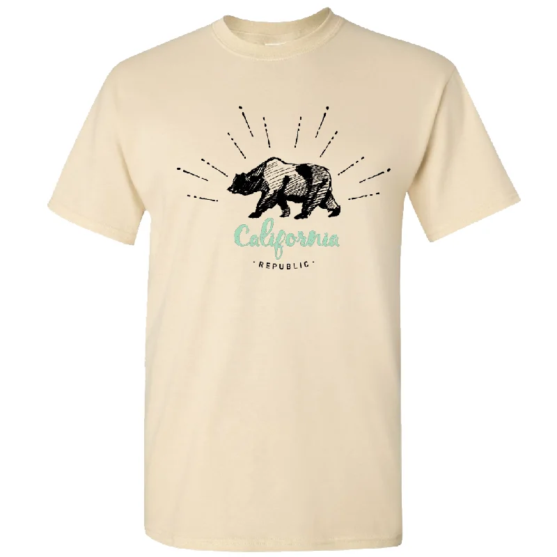 Pocketed Women T Shirt for Added FunctionalityCalifornia Republic Stencil Asst Colors T-shirt/tee Pocketed Women T Shirt for Added FunctionalityCalifornia Republic Stencil Asst Colors T-shirt/tee