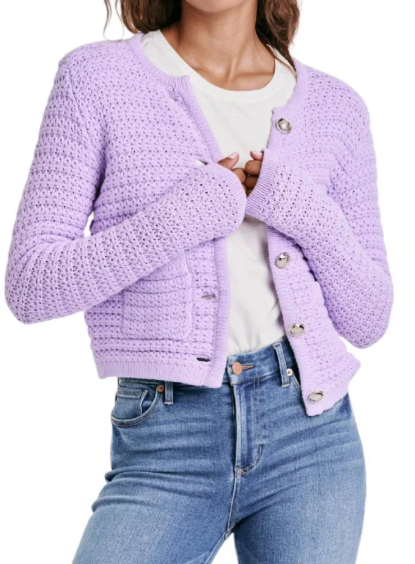 Plus Size Women's Sequined Sweaters for Special OccasionsCambria Sweater In Gentle Lavender Plus Size Women's Sequined Sweaters for Special OccasionsCambria Sweater In Gentle Lavender