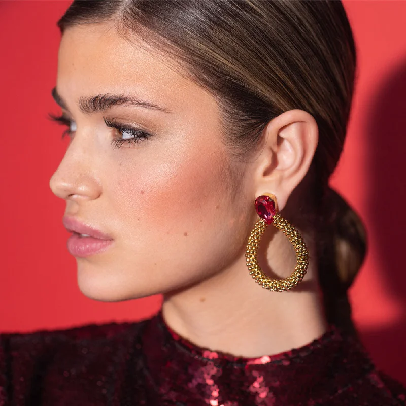 Tie - Front Women's Lambswool Sweaters in Pastel HuesCaroline Svedbom Classic Rope Earrings Gold Mulberry Red Tie - Front Women's Lambswool Sweaters in Pastel HuesCaroline Svedbom Classic Rope Earrings Gold Mulberry Red