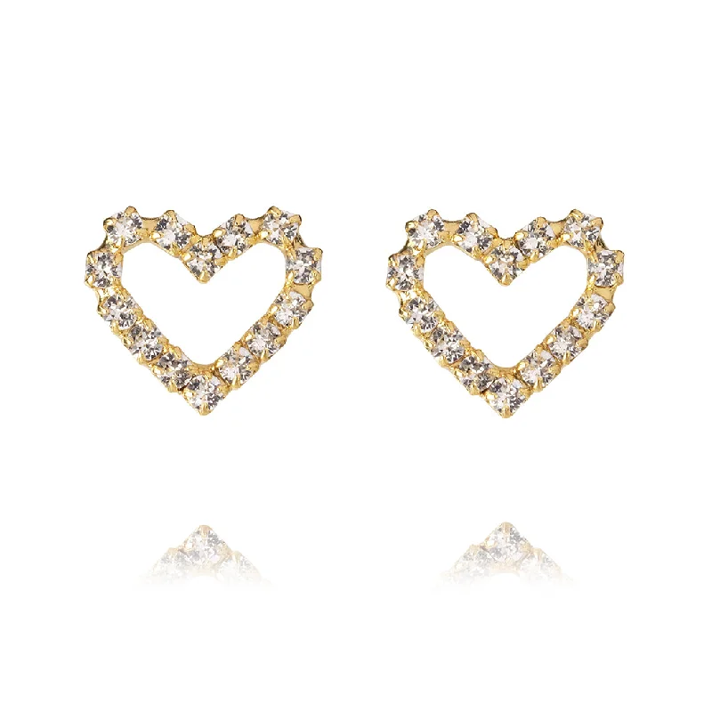 Caroline Svedbom Valentines Sweetheart Earring Gold Crystal