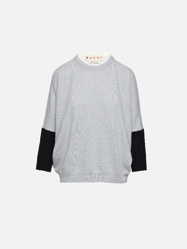 Plus Size Women's Sequined Sweaters for Special OccasionsColorblock Roundneck Sweater Plus Size Women's Sequined Sweaters for Special OccasionsColorblock Roundneck Sweater