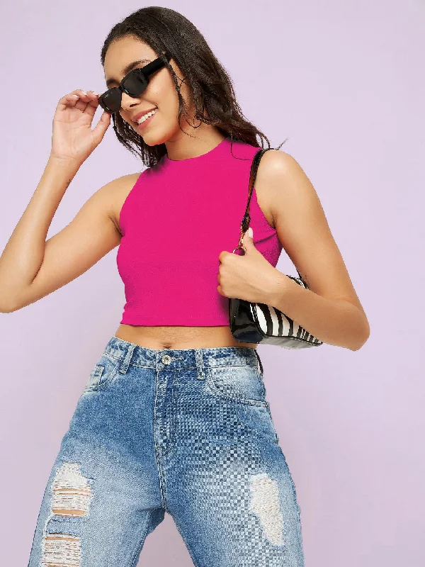 Organic Cotton Women T Shirt for Eco - Conscious WearersCotton Stretchable High Neck Crop Top Organic Cotton Women T Shirt for Eco - Conscious WearersCotton Stretchable High Neck Crop Top