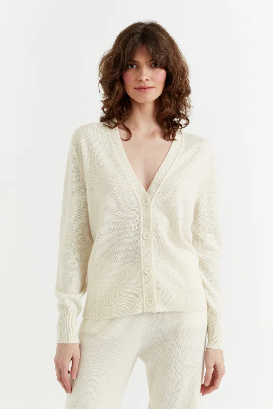 Cream Cashmere Cardigan