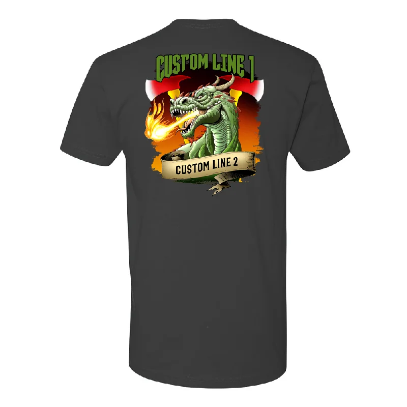 Customized Dragon and Axes Fire Station Premium T-Shirt