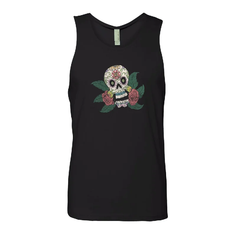 Crew Neck Women T Shirt with a Timeless DesignFFC 343 Maltese Sugar Skull Premium Men's Tank Top Crew Neck Women T Shirt with a Timeless DesignFFC 343 Maltese Sugar Skull Premium Men's Tank Top