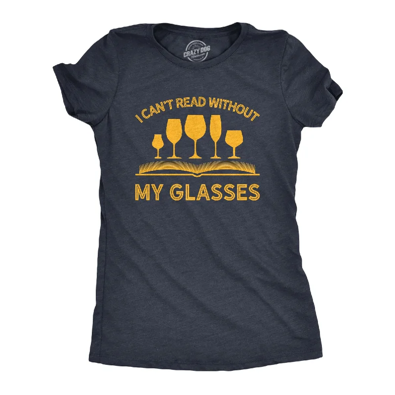 Crop Top Women T Shirt to Pair with High - Waisted BottomsI Can't Read Without My Glasses Women's T Shirt Crop Top Women T Shirt to Pair with High - Waisted BottomsI Can't Read Without My Glasses Women's T Shirt