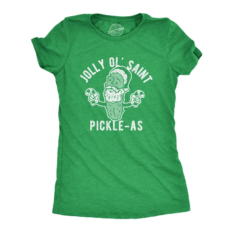Sequined Women T Shirt for a Sparkly Night OutJolly Ol Saint Pickle-as Women's T Shirt Sequined Women T Shirt for a Sparkly Night OutJolly Ol Saint Pickle-as Women's T Shirt