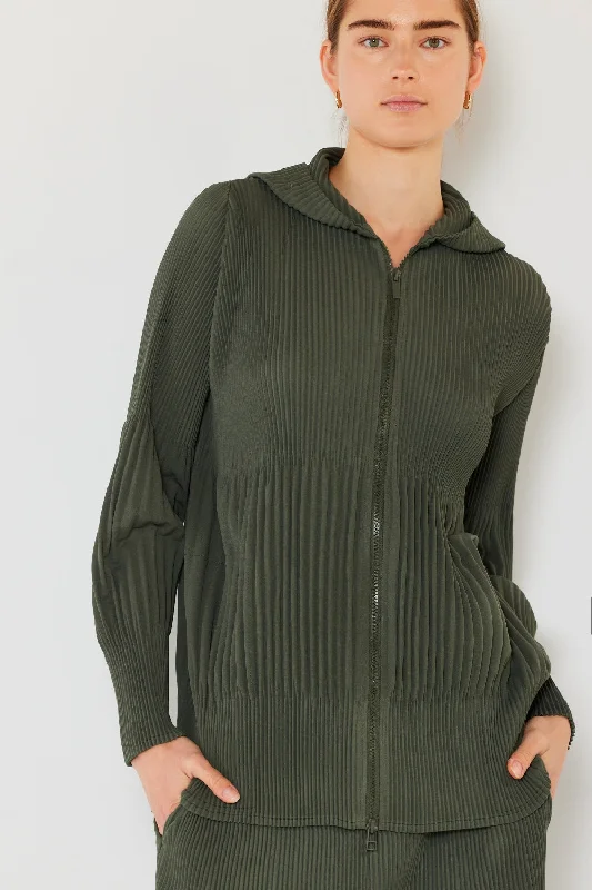 High - Low Hem Women's Cashmere - Blended SweatersHot Girl Pleated Plisse Hooded Zip Up Sweater High - Low Hem Women's Cashmere - Blended SweatersHot Girl Pleated Plisse Hooded Zip Up Sweater