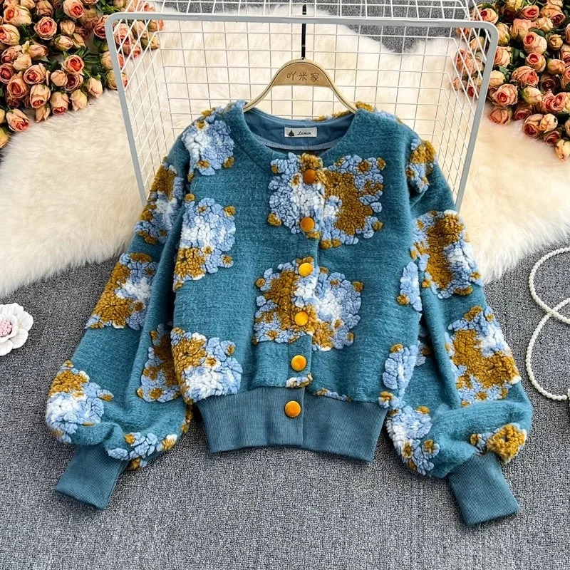 new fashion flower cardigan jacket for women     S3958