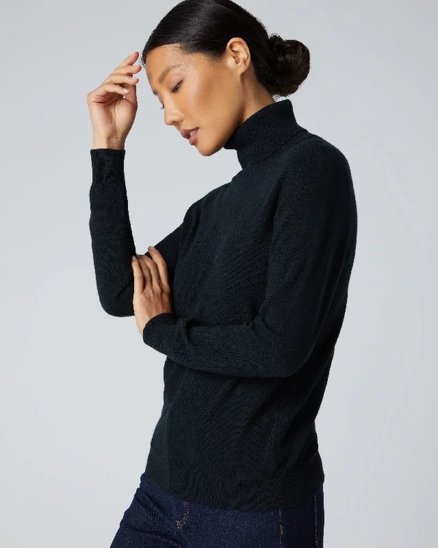 Plus Size Women's Belted Cable Knit SweatersWomen's Luna Turtle Neck Cashmere Sweater Black Plus Size Women's Belted Cable Knit SweatersWomen's Luna Turtle Neck Cashmere Sweater Black