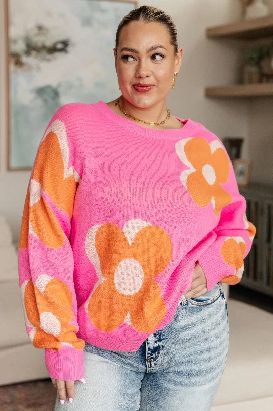Open - Front Women's Cardigan - Style Mohair SweatersQuietly Bold Mod Floral Sweater Open - Front Women's Cardigan - Style Mohair SweatersQuietly Bold Mod Floral Sweater