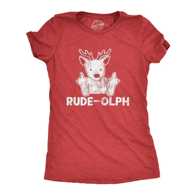 Graphic Print Women T Shirt for a Trendy StatementRude-olph Women's T Shirt