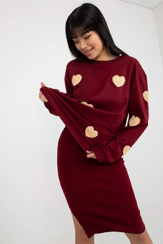 Hooded Women's Fleece - Lined Sweaters for WinterFancy Ribbed Midi Dress and Heart Sweater Set Hooded Women's Fleece - Lined Sweaters for WinterFancy Ribbed Midi Dress and Heart Sweater Set