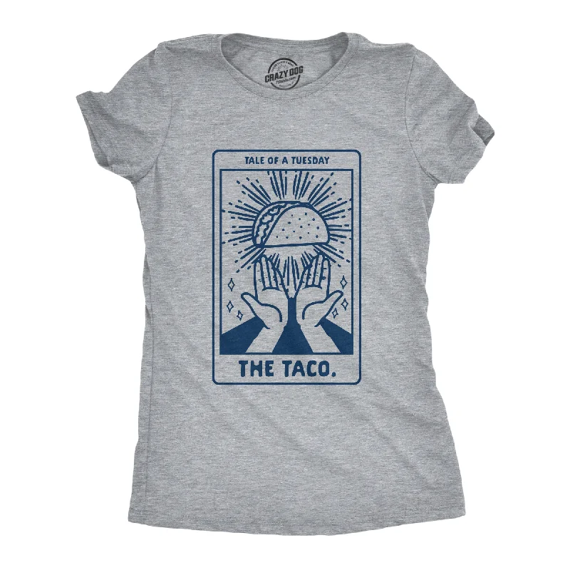 Distressed Women T Shirt with a Laid - Back AestheticTaco Tarot Card Women's T Shirt Distressed Women T Shirt with a Laid - Back AestheticTaco Tarot Card Women's T Shirt