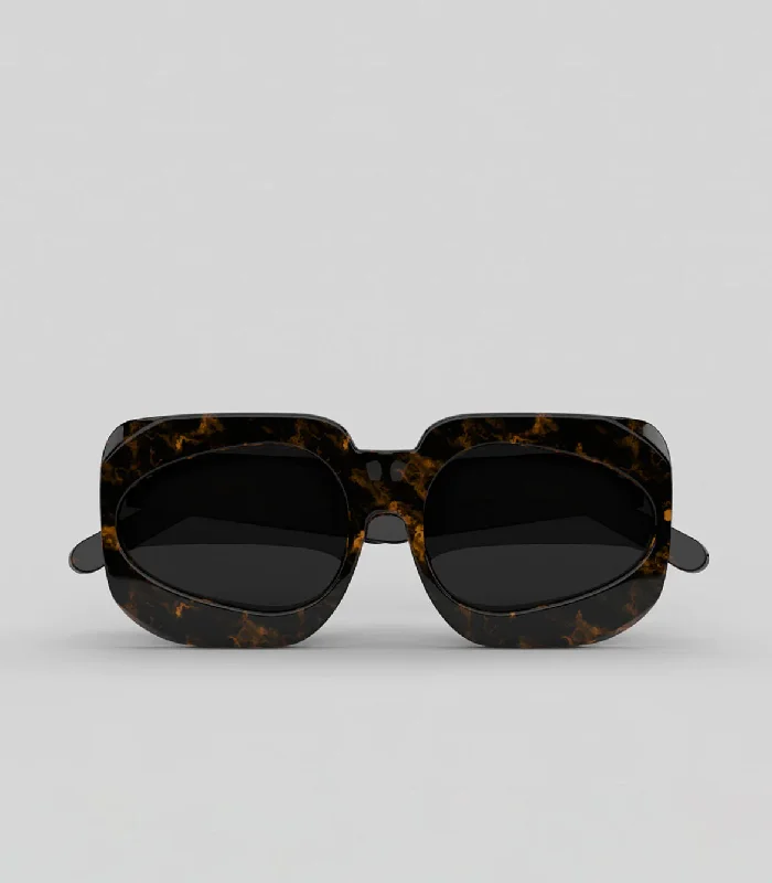 Tissa Fontaneda Ischia Sunglasses Tortoise On Tortoise