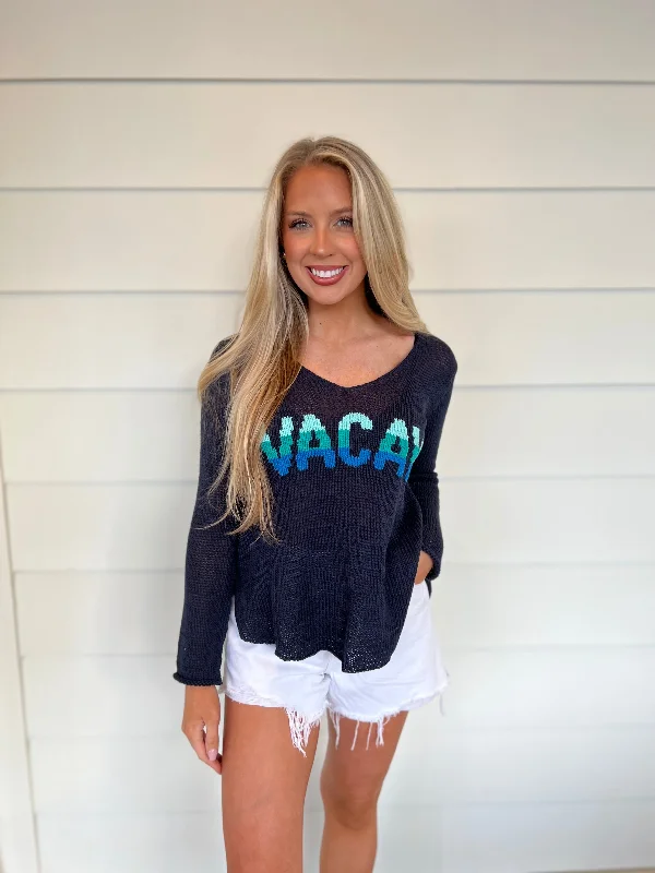 Vacay V Neck Sweater - Final Sale 50% off in cart