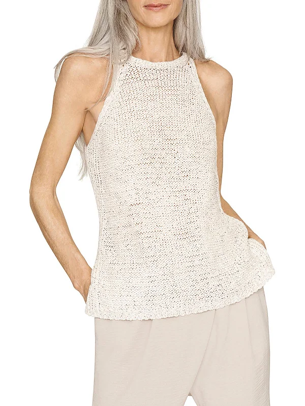 Womens Cable Knit Sleeveless Tank Top Sweater