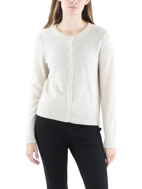 Womens Cashmere Button Front Cardigan Sweater