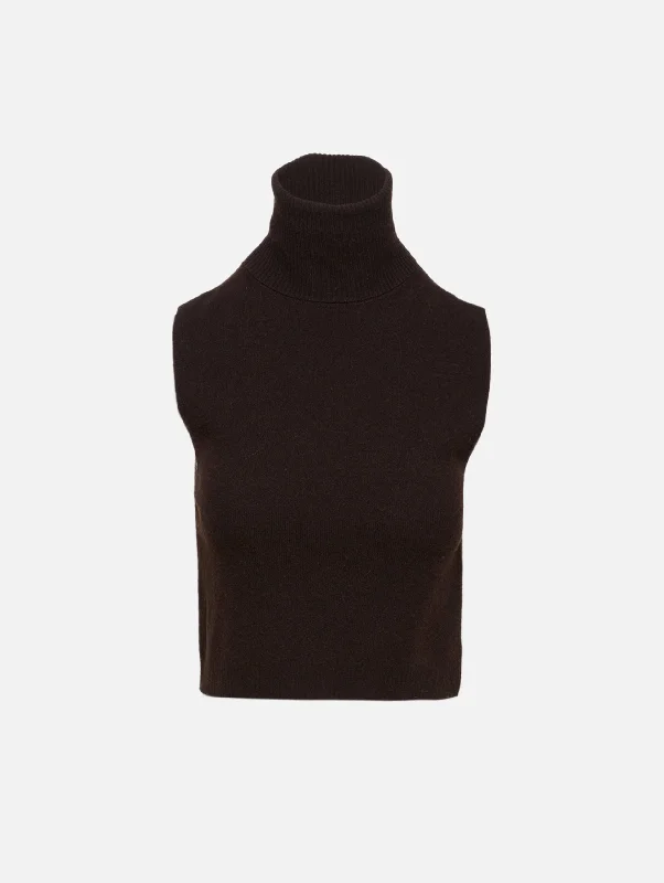 Zoe Sleeveless Turtleneck Top