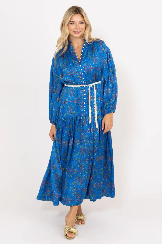 Ruffled Women Dress with Multiple Layers for a Playful and Girly StyleFloral Satin Maxi Dress Ruffled Women Dress with Multiple Layers for a Playful and Girly StyleFloral Satin Maxi Dress