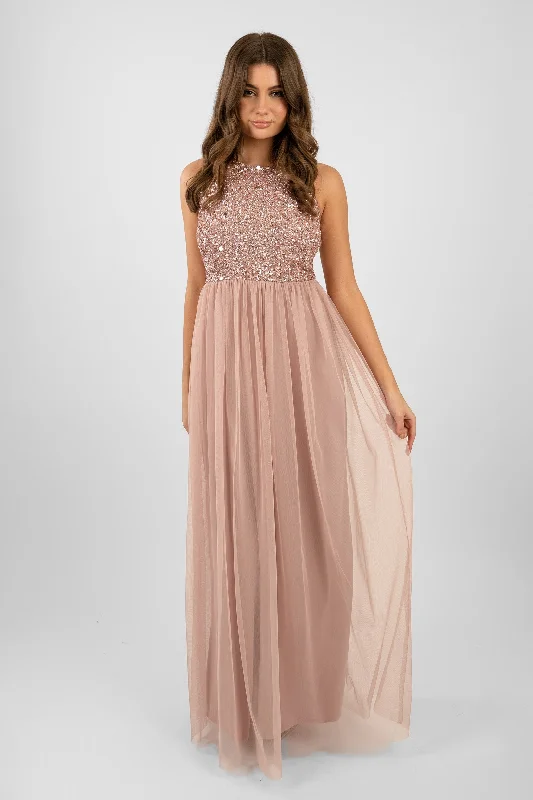Backless Women Dress for a Sexy and Alluring Look at Evening EventsPicasso Pale Mauve Embellished Bridesmaid Dress Backless Women Dress for a Sexy and Alluring Look at Evening EventsPicasso Pale Mauve Embellished Bridesmaid Dress