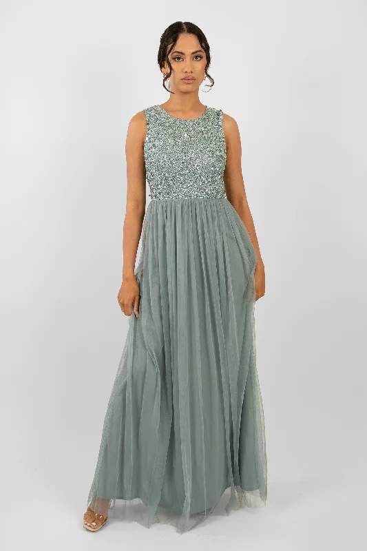 Printed Abstract Women Dress for a Modern and Artistic AppealPicasso Teal Embellished Bridesmaid Maxi Dress Printed Abstract Women Dress for a Modern and Artistic AppealPicasso Teal Embellished Bridesmaid Maxi Dress