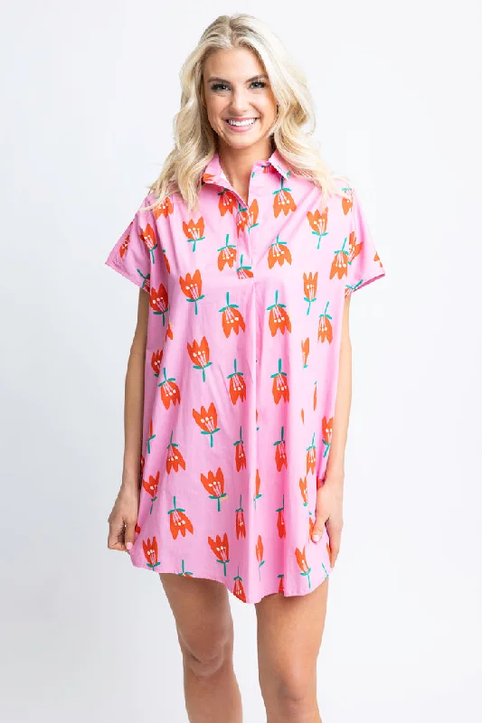 Printed Abstract Women Dress for a Modern and Artistic AppealPoplin Poppy Vneck Shirt Dress Printed Abstract Women Dress for a Modern and Artistic AppealPoplin Poppy Vneck Shirt Dress