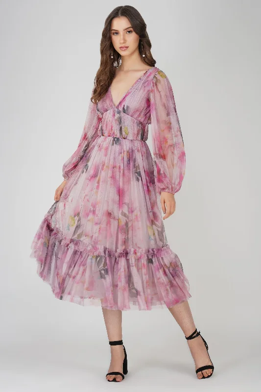 Sleeveless Women Dress in Bright Colors for Summer PartiesRachel Purple Printed Midi Dress Sleeveless Women Dress in Bright Colors for Summer PartiesRachel Purple Printed Midi Dress
