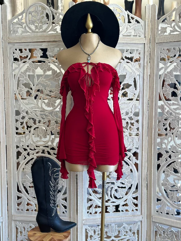 Little Black Women Dress with Sequins for a Glamorous Night OutRed Ruffled Mini Dress- Stretchy Little Black Women Dress with Sequins for a Glamorous Night OutRed Ruffled Mini Dress- Stretchy