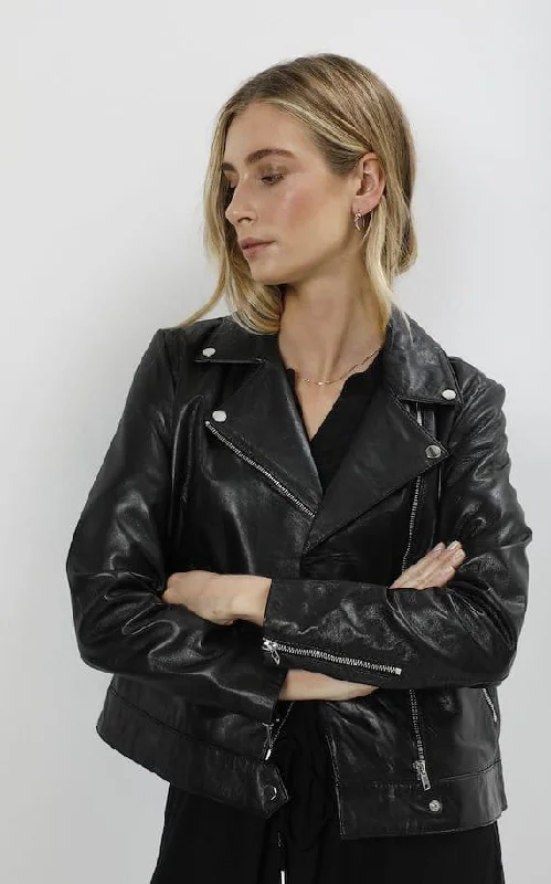 Soaked In Luxury- Leather Biker Jacket