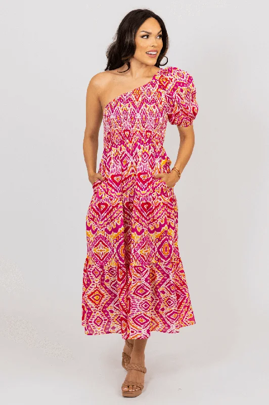 Sheath Women Dress with a Tailored Fit for a Professional LookTribal Smock One Shoulder Maxi Dress Sheath Women Dress with a Tailored Fit for a Professional LookTribal Smock One Shoulder Maxi Dress