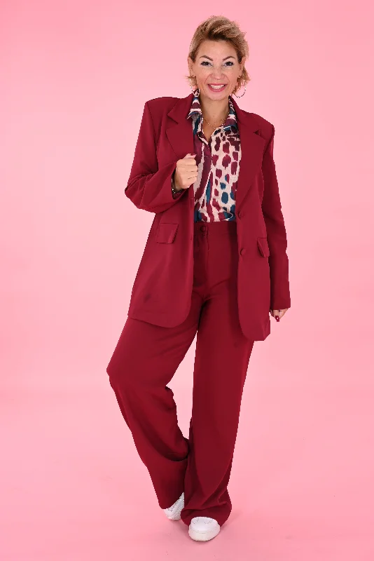 Women's Notched Lapel Blazers in Beige for a Timeless OutfitTweedelig blazer pak bordeaux Women's Notched Lapel Blazers in Beige for a Timeless OutfitTweedelig blazer pak bordeaux