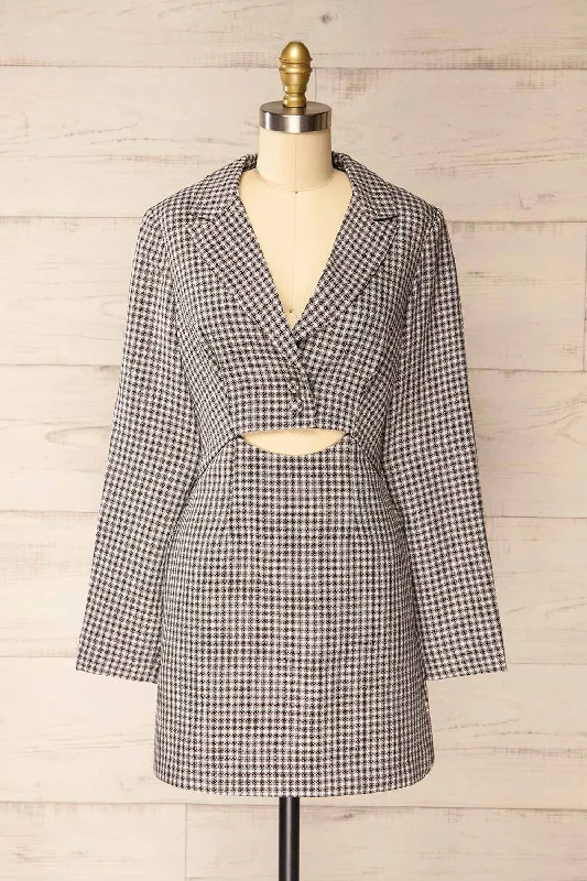 Worcester | Short Gingham Blazer Dress