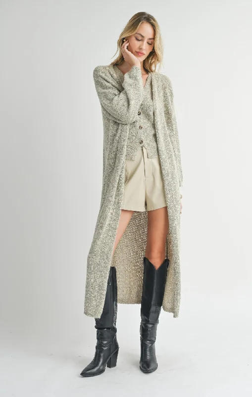 hand knitted women cardigan with artisanal charmSadie And Sage Phoenix Long Open Cardi hand knitted women cardigan with artisanal charmSadie And Sage Phoenix Long Open Cardi