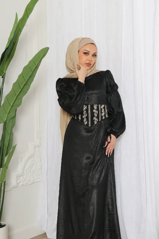 cropped women cardigan to pair with high - waisted jeansAdelina Organza Embroidery Dress- Black cropped women cardigan to pair with high - waisted jeansAdelina Organza Embroidery Dress- Black