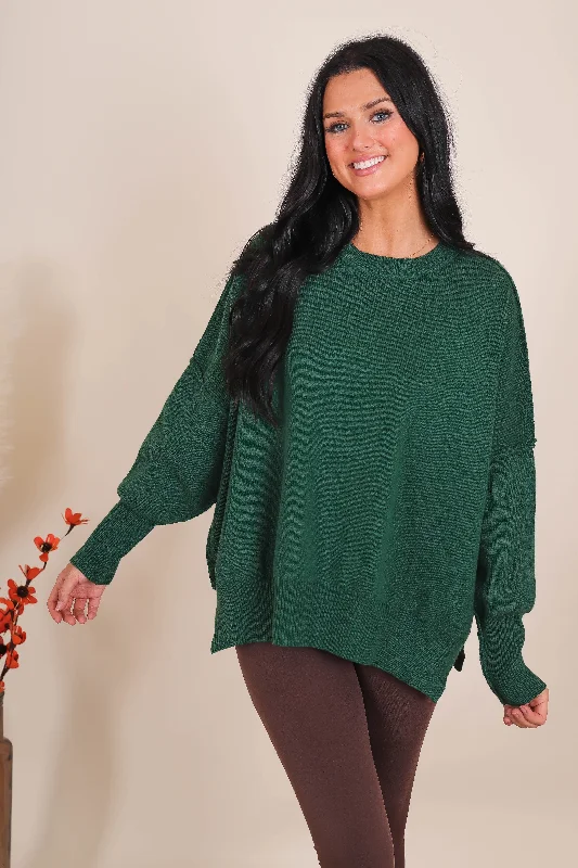Plus Size Women's Belted Cable Knit SweatersAn Unpredictable Moment Sweater-Forrest Green Plus Size Women's Belted Cable Knit SweatersAn Unpredictable Moment Sweater-Forrest Green