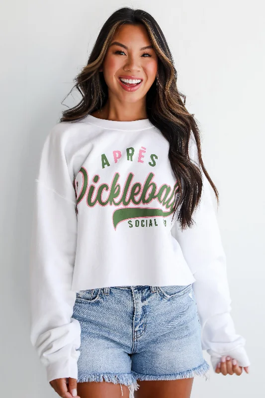 Plus Size Women's Belted Cable Knit SweatersFINAL SALE - Après Pickleball Social Club Cropped Sweatshirt Plus Size Women's Belted Cable Knit SweatersFINAL SALE - Après Pickleball Social Club Cropped Sweatshirt