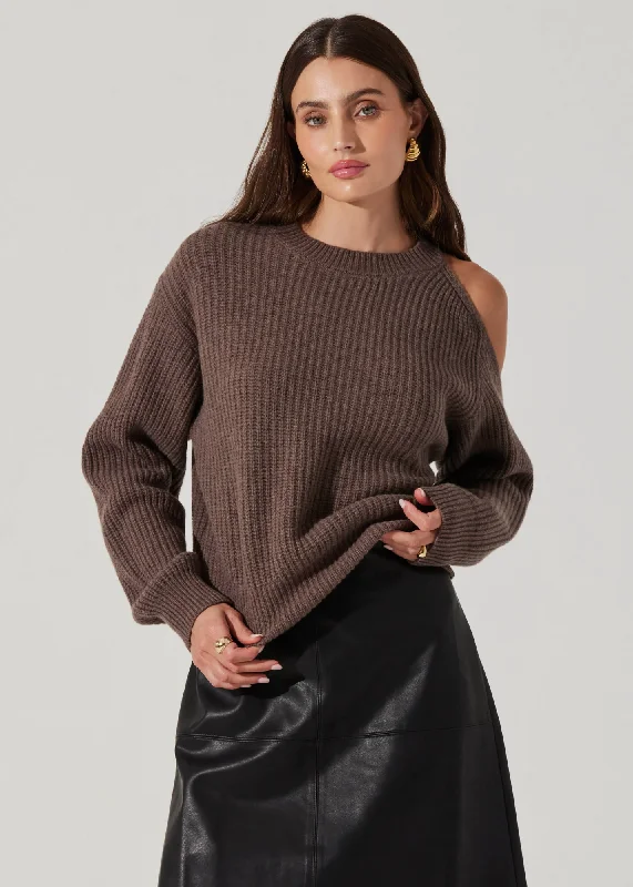 maternity women cardigan for expecting momsASTR the Label Millicent Ribbed Cold Shoulder Sweater maternity women cardigan for expecting momsASTR the Label Millicent Ribbed Cold Shoulder Sweater