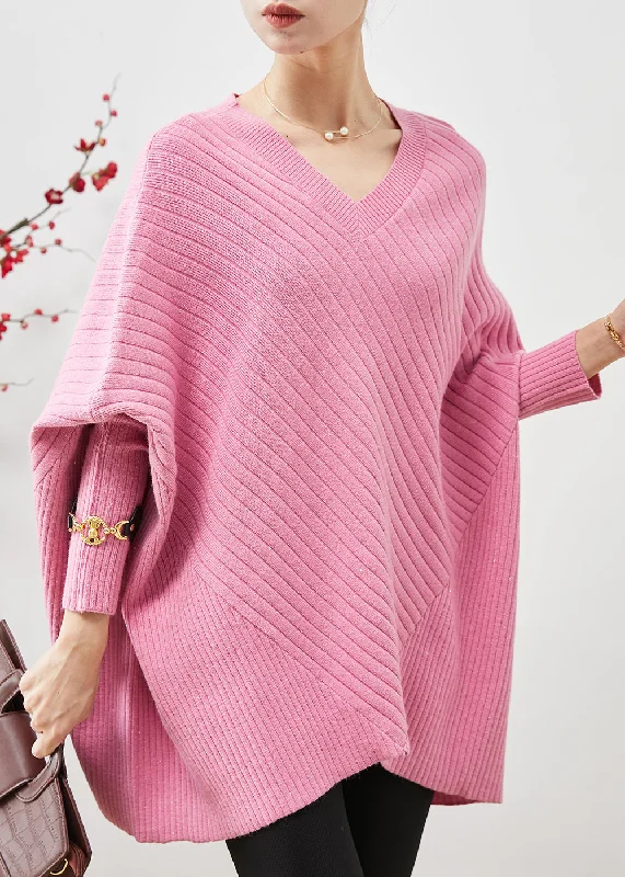 Mock Neck Women's Alpaca Wool Sweaters in Earth TonesBeautiful Pink Oversized Patchwork Knit Top Batwing Sleeve Mock Neck Women's Alpaca Wool Sweaters in Earth TonesBeautiful Pink Oversized Patchwork Knit Top Batwing Sleeve