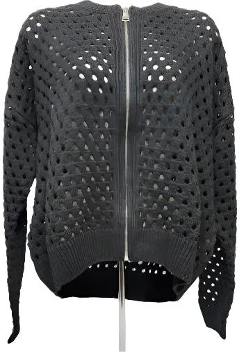 oversized women cardigan for a trendy and cozy lookCardigan Zipper Front Open Knit Black Women's sw11355b oversized women cardigan for a trendy and cozy lookCardigan Zipper Front Open Knit Black Women's sw11355b