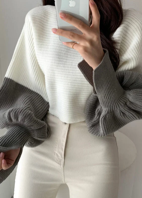 Mock Neck Women's Alpaca Wool Sweaters in Earth TonesChic White Slash Neck Knit Short Sweater Tops Batwing Sleeve Mock Neck Women's Alpaca Wool Sweaters in Earth TonesChic White Slash Neck Knit Short Sweater Tops Batwing Sleeve