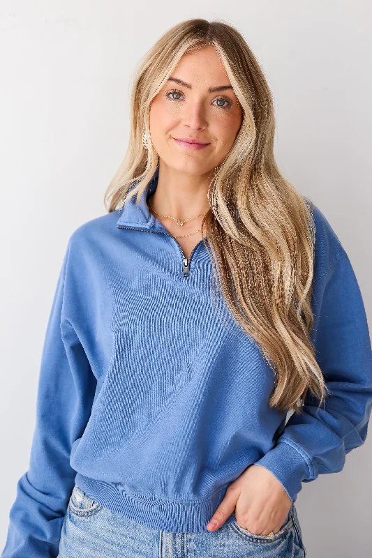 Women's Long Sleeve Turtleneck Cashmere SweatersFINAL SALE - Comfy Mindset Quarter-Zip Pullover - DU DEAL Women's Long Sleeve Turtleneck Cashmere SweatersFINAL SALE - Comfy Mindset Quarter-Zip Pullover - DU DEAL