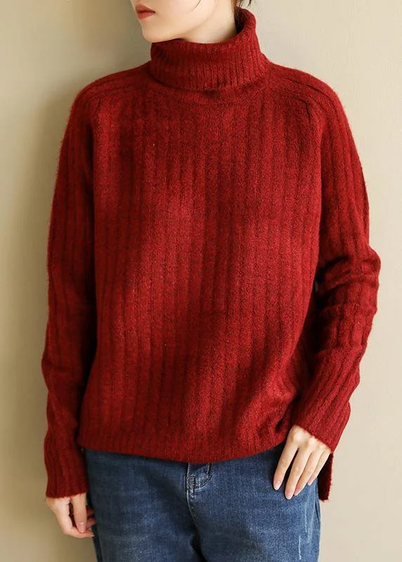 Plus Size Women's Sequined Sweaters for Special OccasionsComfy spring red knit tops fall fashion high neck knit blouse Plus Size Women's Sequined Sweaters for Special OccasionsComfy spring red knit tops fall fashion high neck knit blouse