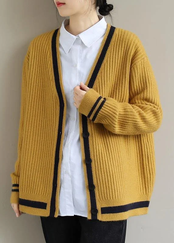 Tie - Front Women's Lambswool Sweaters in Pastel HuesComfy Yellow Knit Blouse V Neck Button Down Trendy Spring Knitwear Tie - Front Women's Lambswool Sweaters in Pastel HuesComfy Yellow Knit Blouse V Neck Button Down Trendy Spring Knitwear