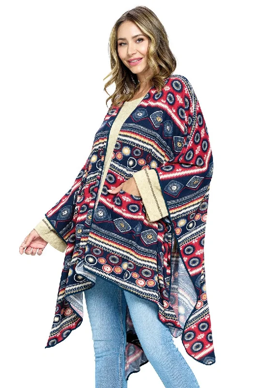 organic cotton women cardigan for an eco - friendly choiceWrap Tribal Print Loose Fit organic cotton women cardigan for an eco - friendly choiceWrap Tribal Print Loose Fit