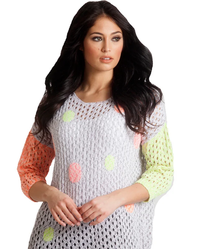 Mock Neck Women's Alpaca Wool Sweaters in Earth TonesBubbles Crochet Top