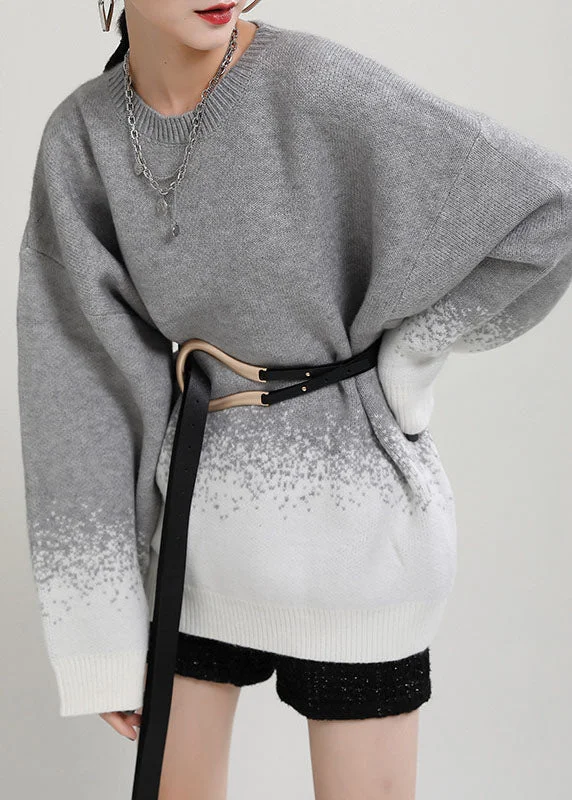 Button - Down Women's Shetland Wool Sweaters in Traditional Patternsdiy Grey O-Neck Loose Fall Casual Knit Sweater Button - Down Women's Shetland Wool Sweaters in Traditional Patternsdiy Grey O-Neck Loose Fall Casual Knit Sweater