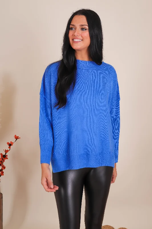 Short Sleeve Women's Cotton Blend Sweaters in Pastel ColorsFind the Connection Sweater-Blue Short Sleeve Women's Cotton Blend Sweaters in Pastel ColorsFind the Connection Sweater-Blue