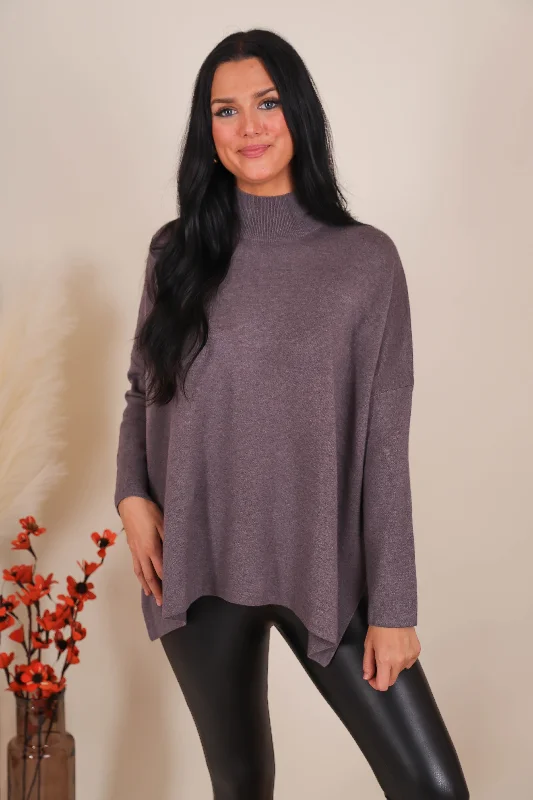 Sleeveless Women's Silk - Trimmed Sweaters for SummerGoing For It Sweater-Charcoal
