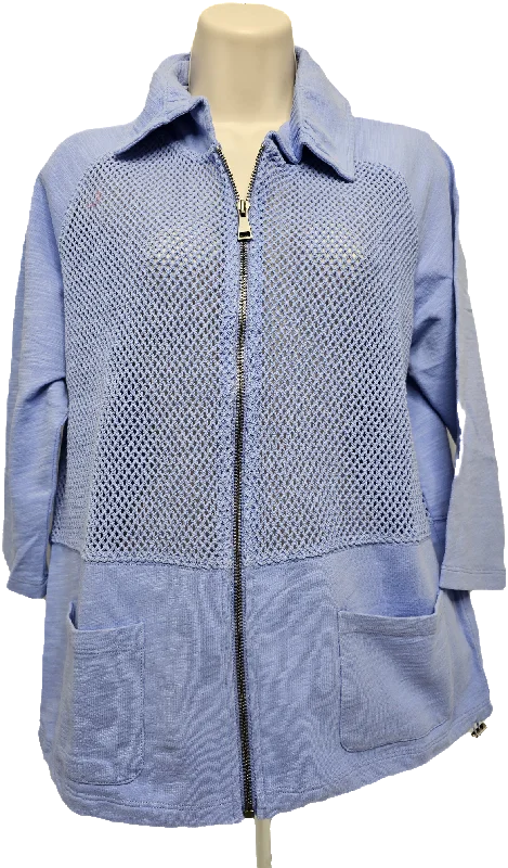 cable knit women cardigan with intricate patternsJacket - Mesh 3/4 Sleeve - Moonlight - 24101MLT cable knit women cardigan with intricate patternsJacket - Mesh 3/4 Sleeve - Moonlight - 24101MLT